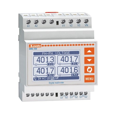 Mierniki parametrów sieci DMG 200 – DMG 210 modułowe, LCD