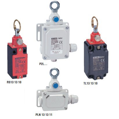 Wyłączniki bezpieczeństwa z linką do zatrzymania awaryjnego.